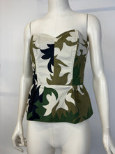 Load image into Gallery viewer, 2006 Prada camouflage military corset bustier top
