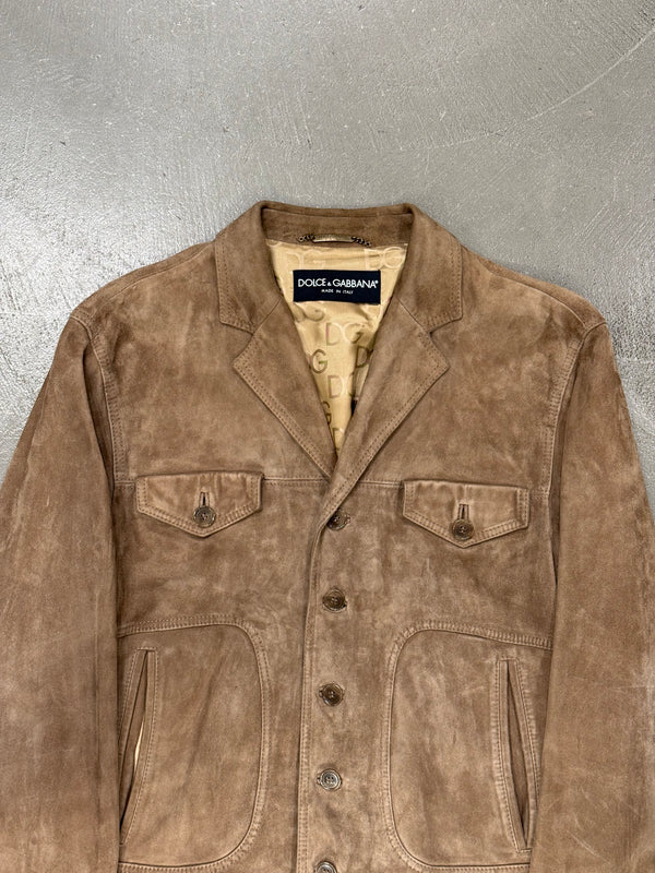 2000s Dolce & Gabbana suede leather jacket