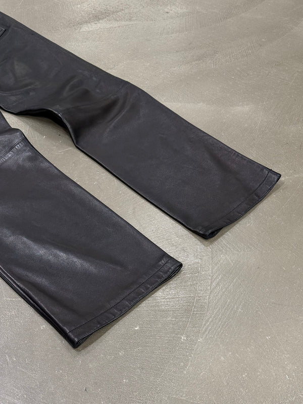 1990s Gianni Versace zipper leather pants