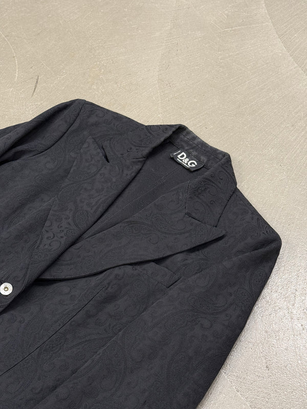 2000s Dolce & Gabbana button cuff slim blazer
