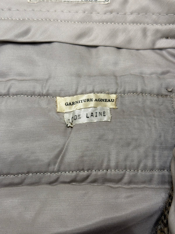 1970s HERMES bouclé tweed tailored heavy wool pants