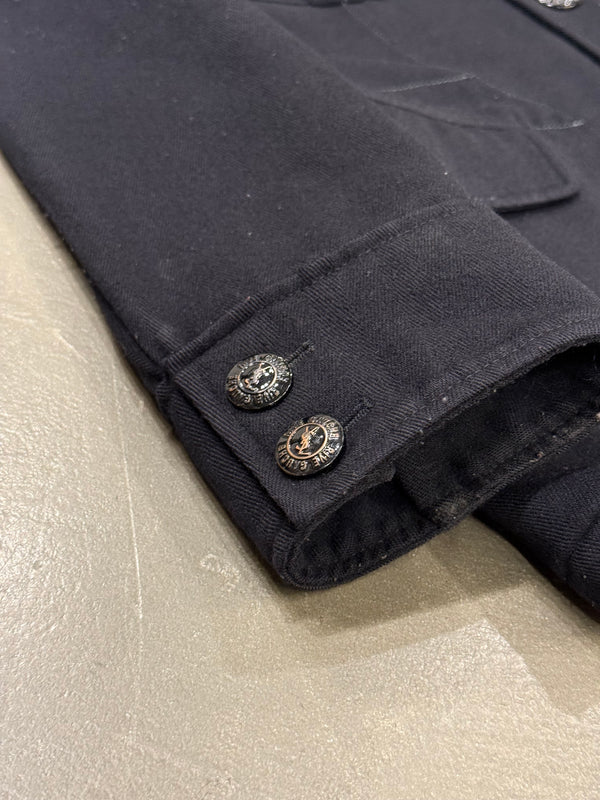 2000s Yves Saint Lauren by Pilati wool officer military jacket