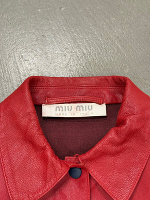 S/S2000 Miu Miu runway varsity leather jacket