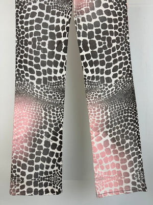 S/S 2003 Roberto Cavalli pink animalier jeans
