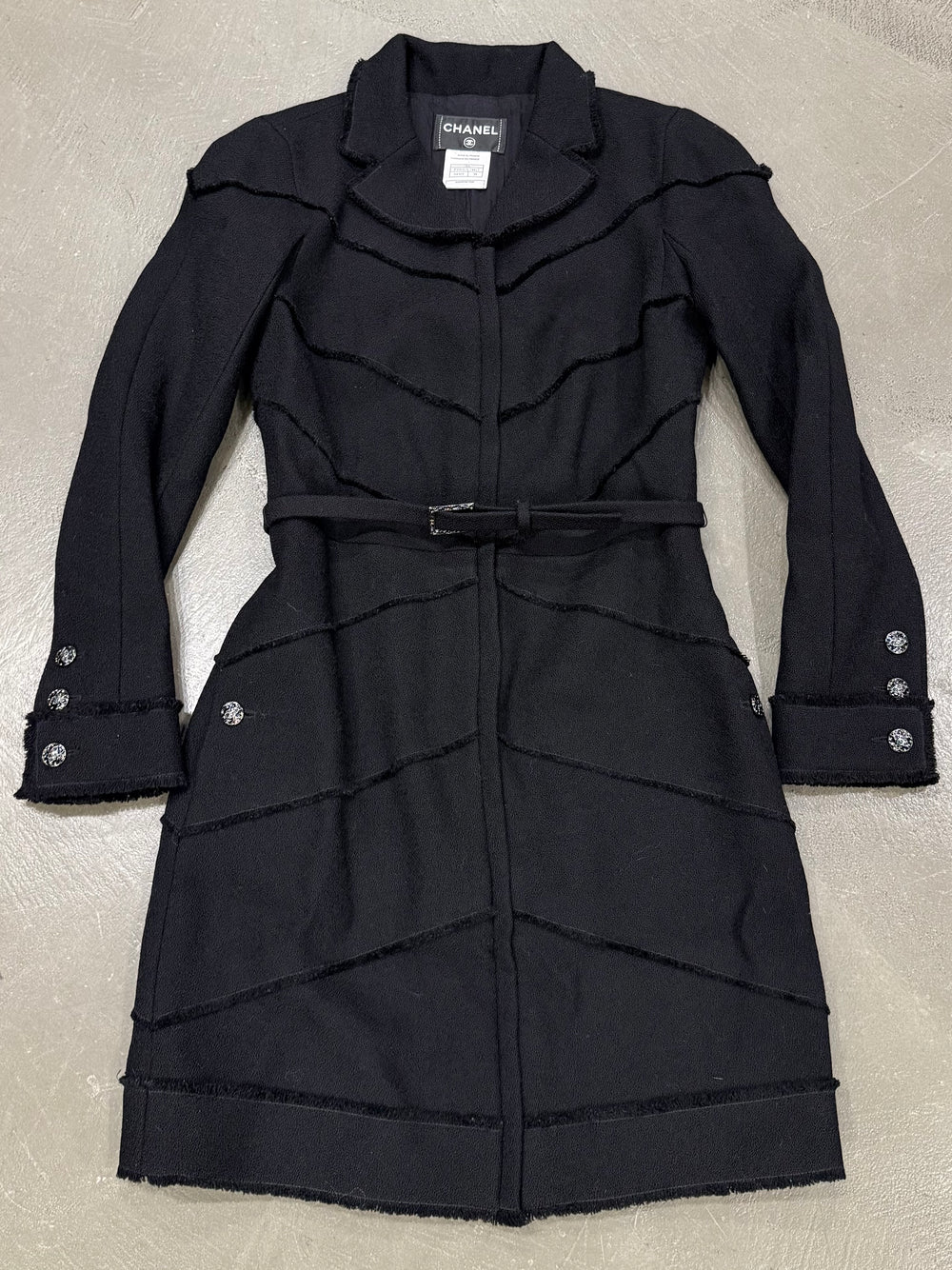 A/W2007 Chanel structured wool belted coat