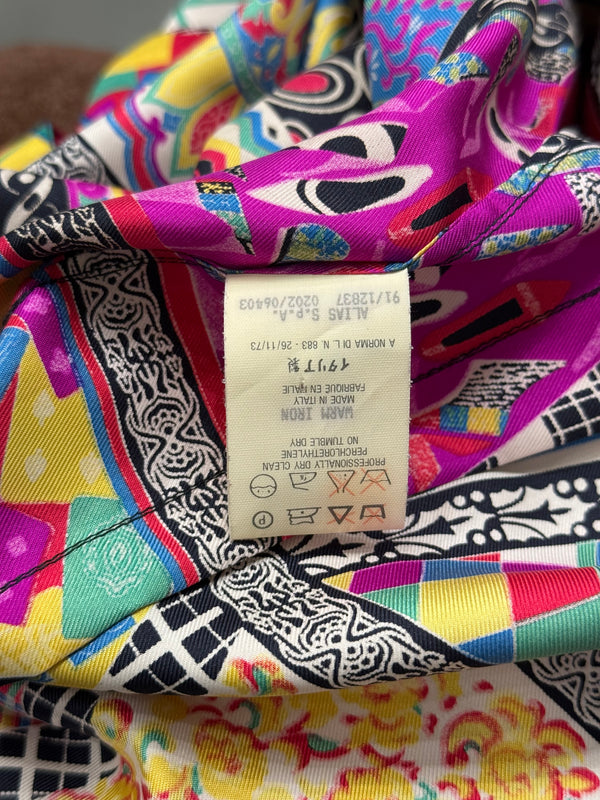 1991 Gianni Versace mixed print silk shirt