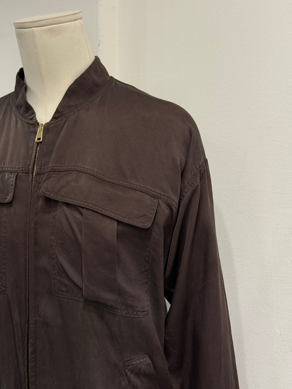 2013 Gucci silk field bomber jacket