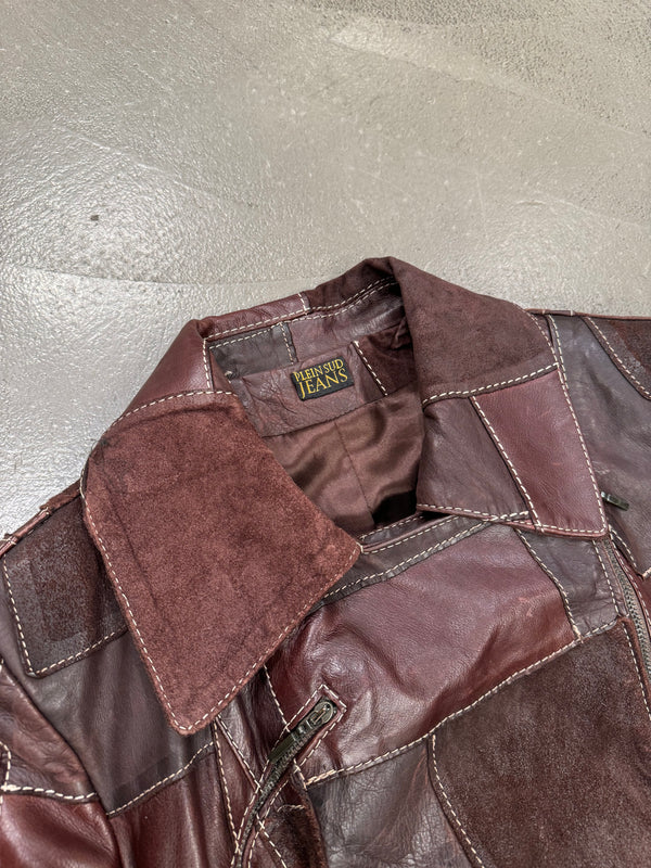 1990s Plein Sud patchwork leather jacket