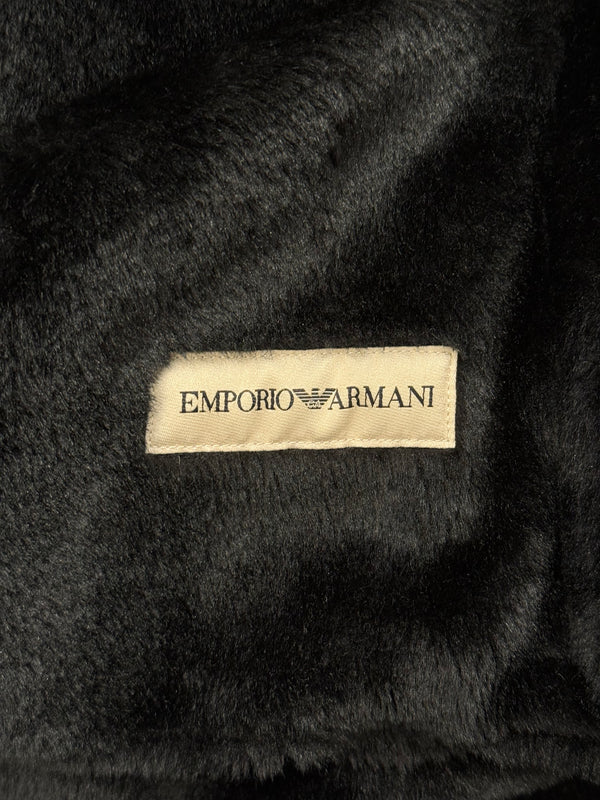 A/W2002 Emporio Armani asymmetric zip sleeve biker jacket