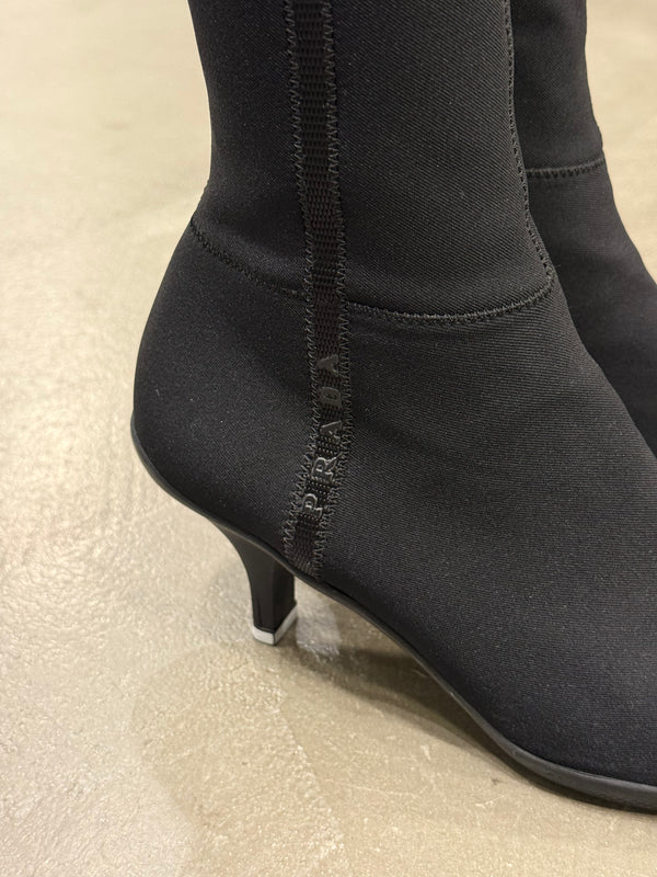 1999 Prada nylon heeled boots