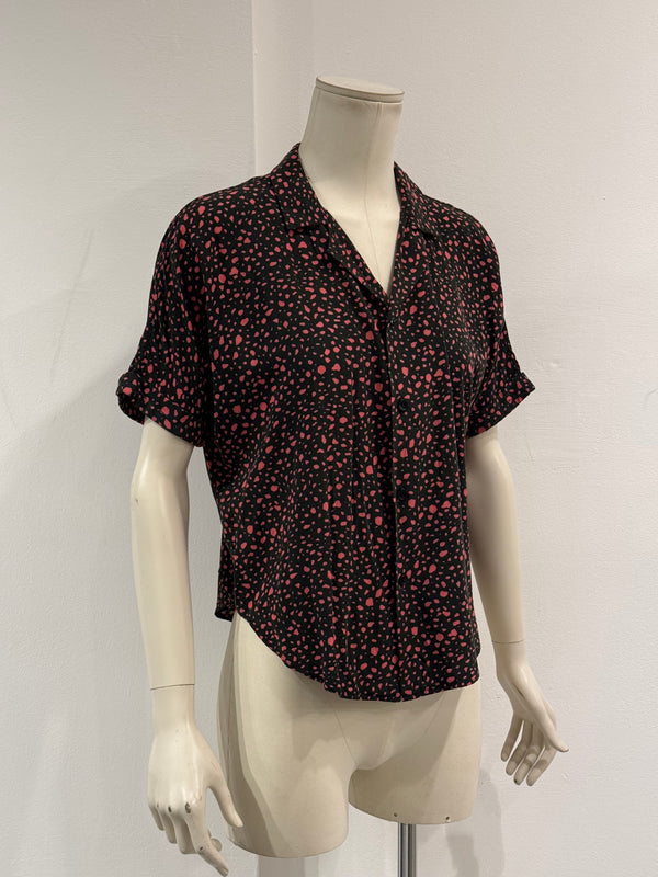 2019 Saint Laurent polka dot print shirt