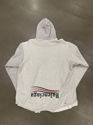 2022 Balenciaga oversize upside down Paris hoodie