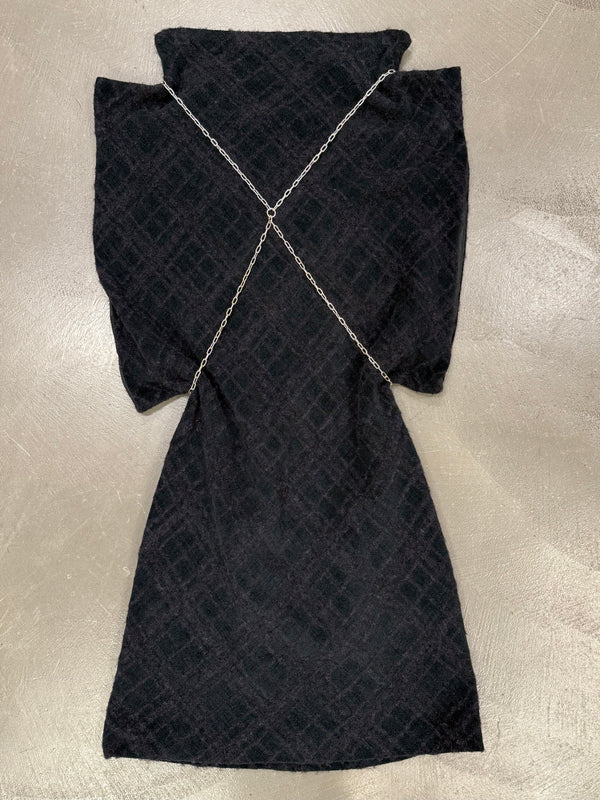 A/W2001 Maison Margiela oversized dress with harness bondage chain