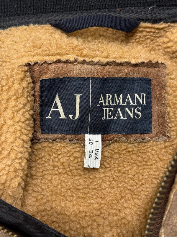 2000s Armani faded faux shearling jacket