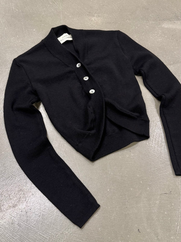 1990s Dolce & Gabbana “Le Maglie” wool deconstructed cardigan