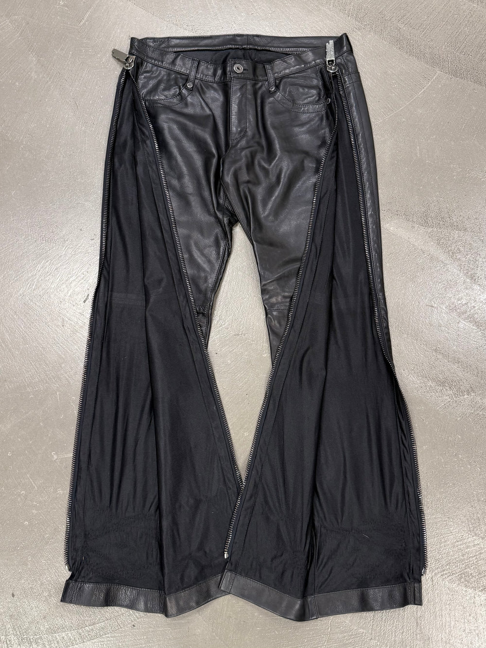 1990s Dirk Bikkembergs full zipper leather pants