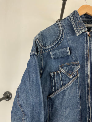 1986 Katharine Hamnett cargo bomber denim jacket