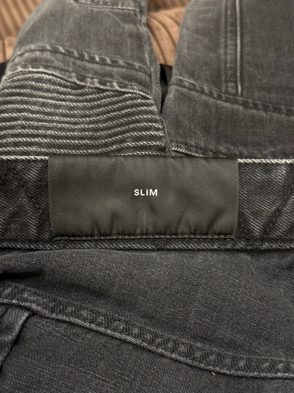 2010s Balmain biker panels denim jeans