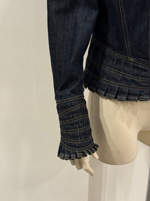 S/S2004 Gucci paneled biker denim jacket