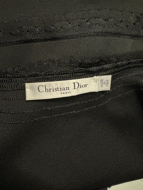 1990s Christian Dior scallop layered knit dress