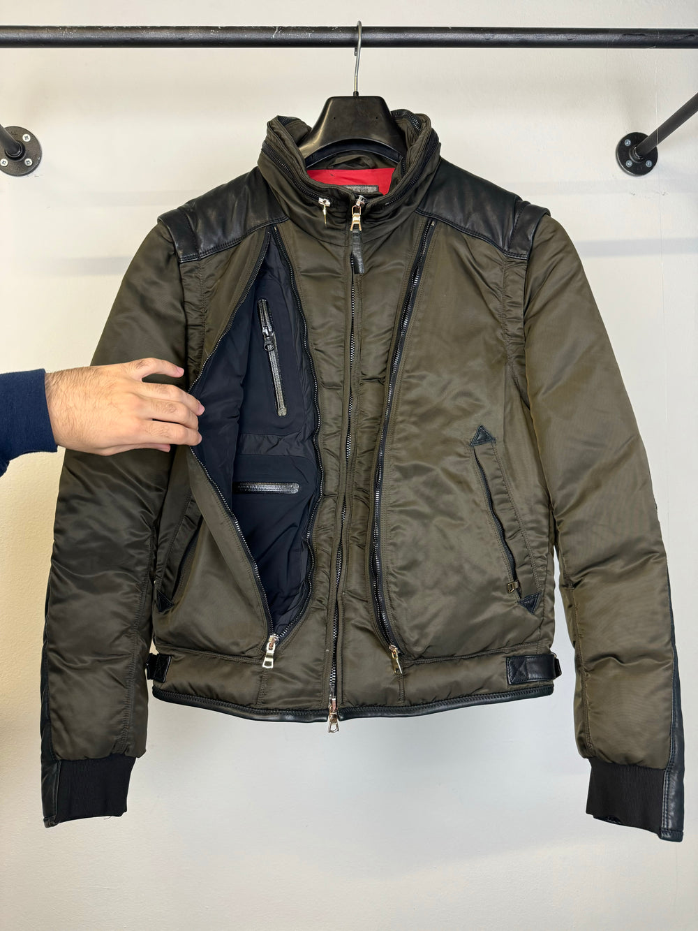 2000s Marithe Francois Girbaud utility jacket with hidden pockets