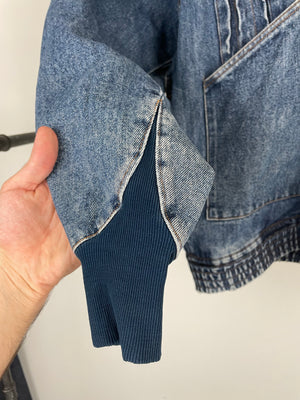 1986 Katharine Hamnett cargo bomber denim jacket