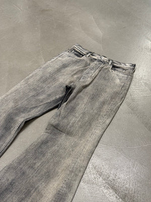 Rick Owens distressed faded bolans bootcut
