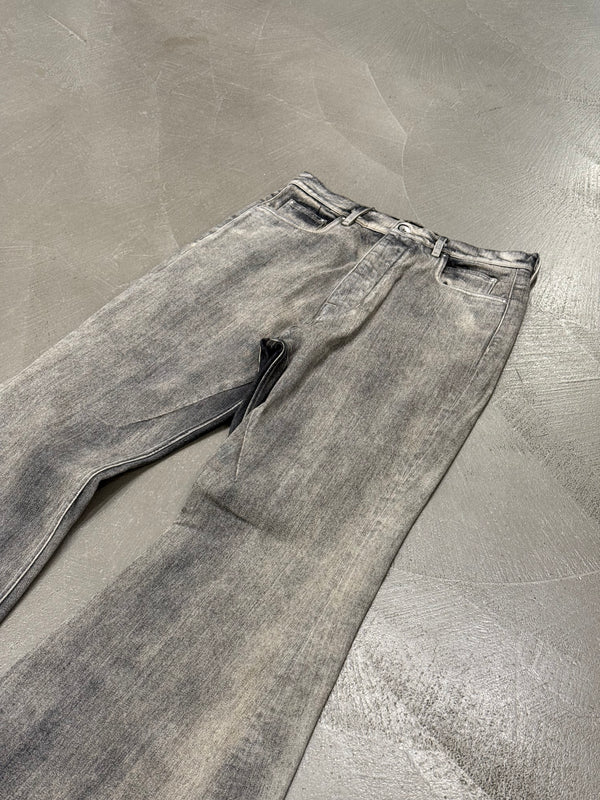 Rick Owens distressed faded bolans bootcut