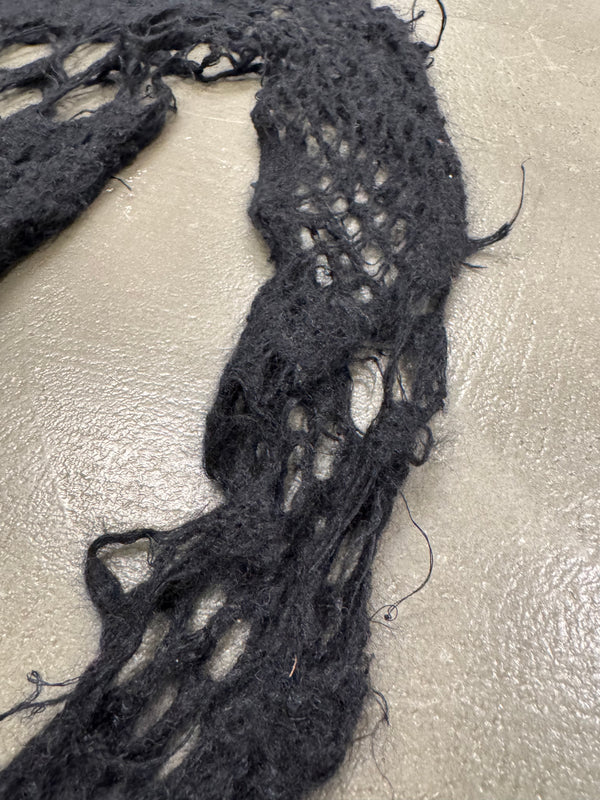 2000s Roberto Cavalli spiderweb mohair destroyed knit