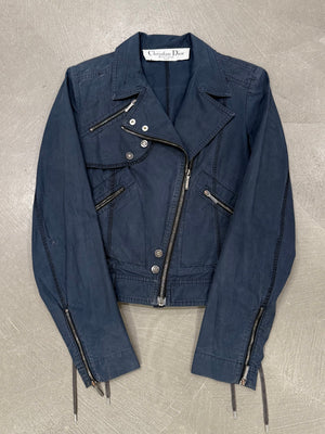 S/S2003 Christian Dior by John Galliano cropped cotton biker jacket