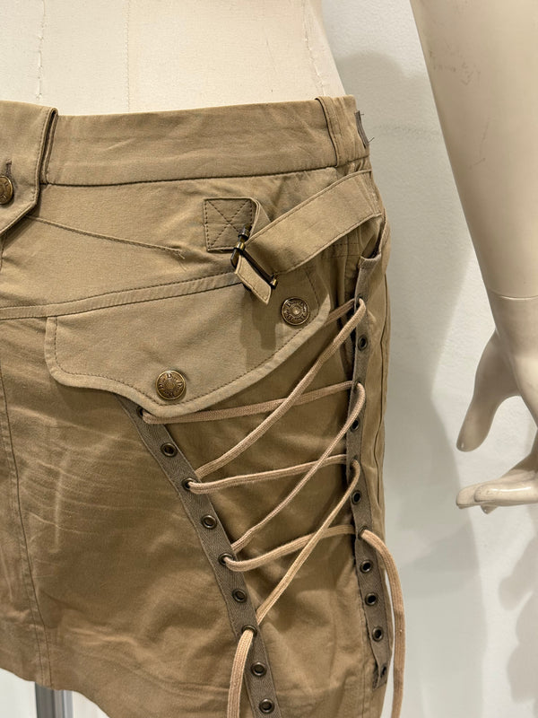 S/S2003 Christian Dior by John Galliano lace-up bondage mini skirt