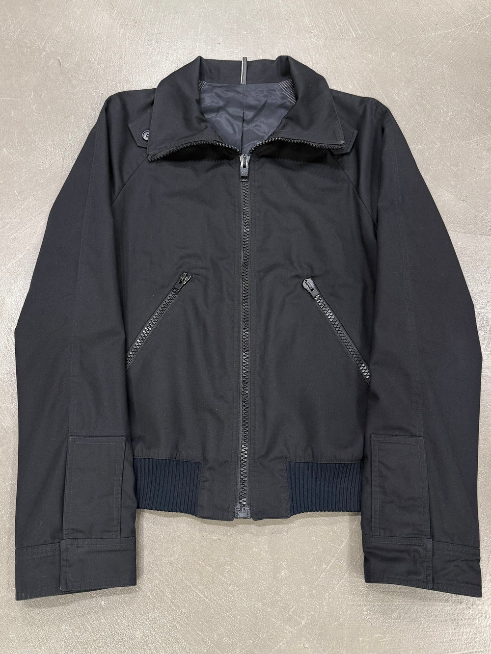 S/S2007 Dior by Hedi Slimane high collar zip up bomber jacket