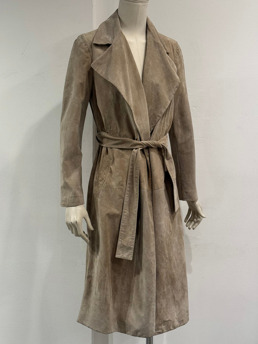 S/S1997 Gucci by Tom Ford suede leather trench coat