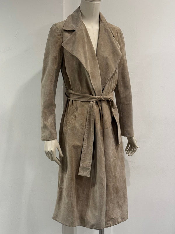 S/S1997 Gucci by Tom Ford suede leather trench coat