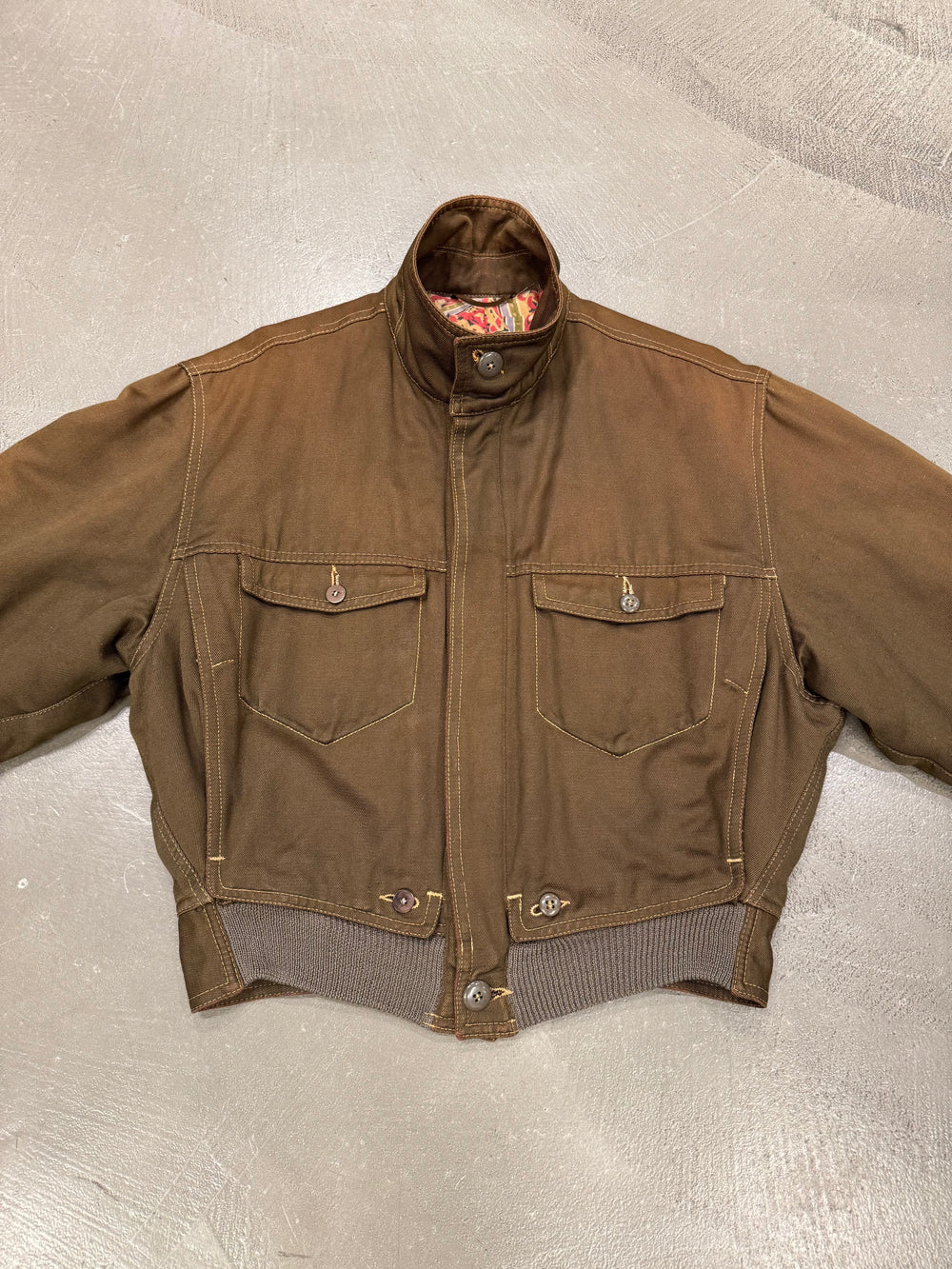 1980s Marithé + François Girbaud cropped boxy bomber jacket