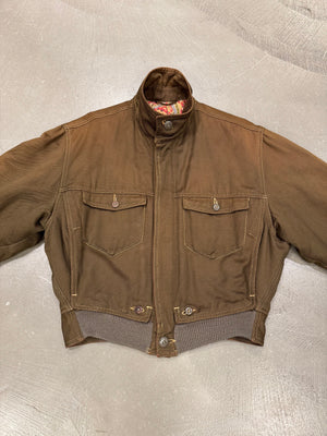 1980s Marithé + François Girbaud cropped boxy bomber jacket