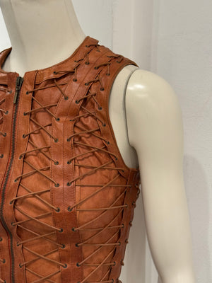 A/W2002 Plein Sud by Fayçal Amor lace-up vest