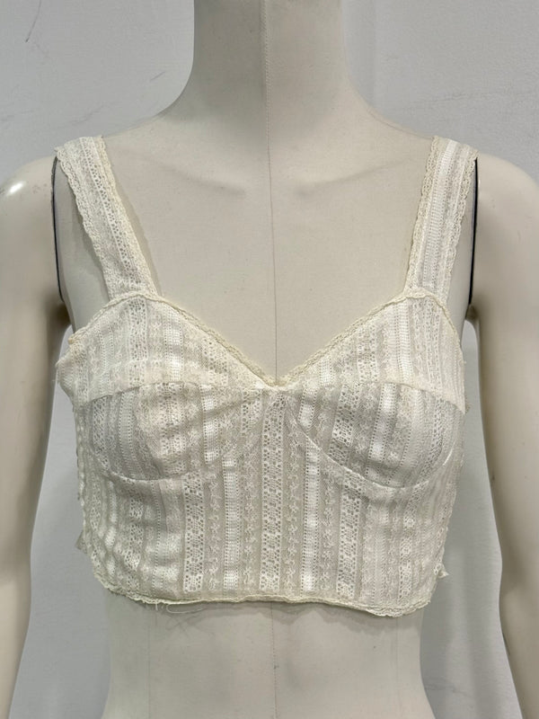 1990s Dolce & Gabbana sheer lace corset top