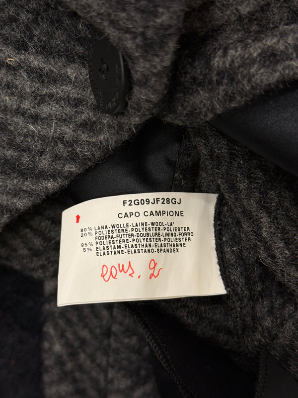 2000s Emporio Armani wool sample textured geometric jacket