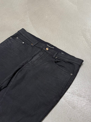 2019 Saint Laurent “D02” coated slim fit jeans