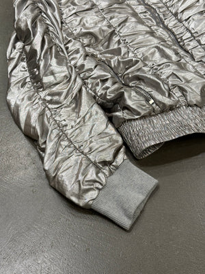 S/S2007 Dior Homme by Hedi Slimane runway silver metallic bomber jacket