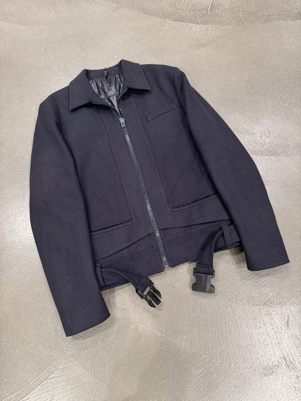 A/W2007 Dior by Hedi Slimane “Navigate” belted wool jacket
