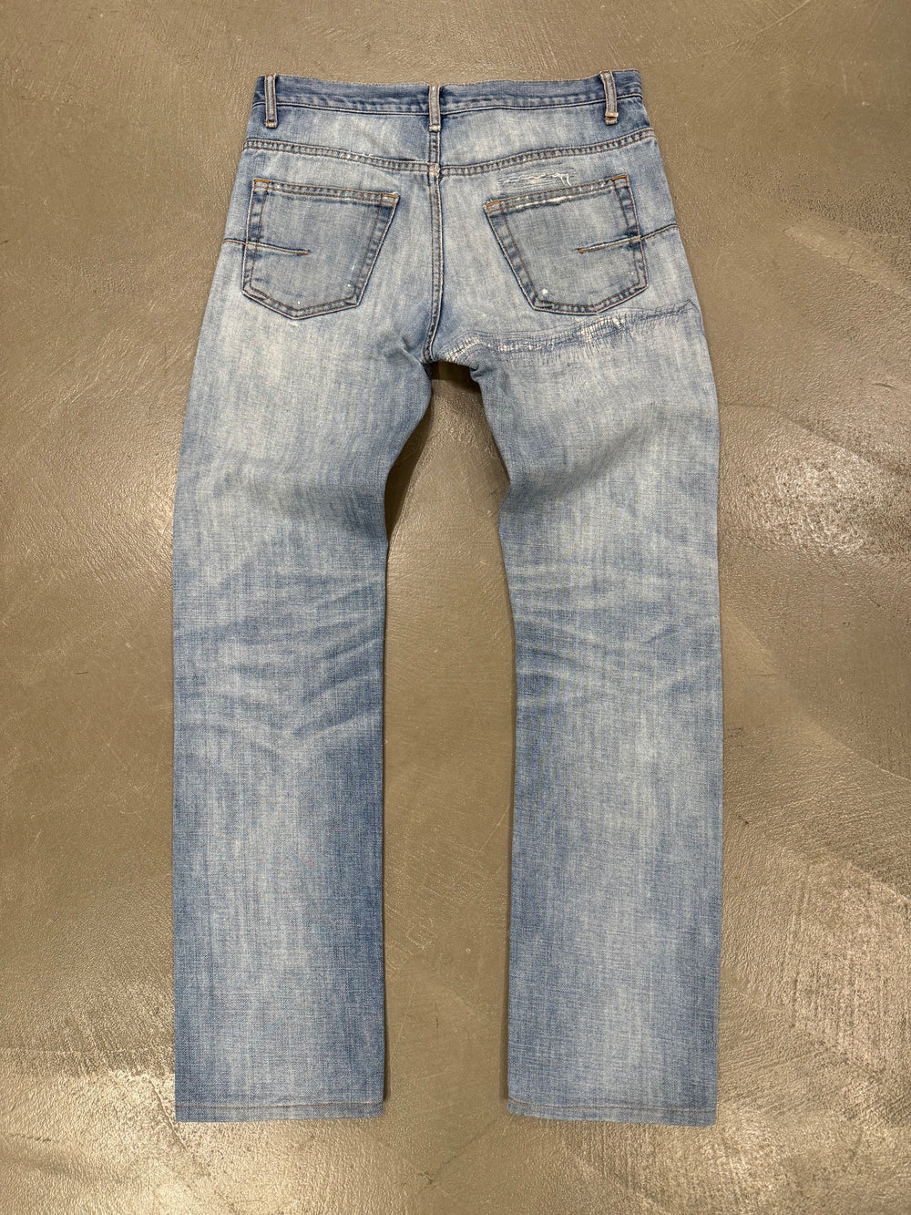 2000s Dior by Hedi Slimane skinny distressed repaired jeans