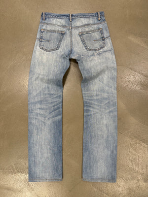 2000s Dior by Hedi Slimane skinny distressed repaired jeans
