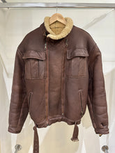 Load image into Gallery viewer, 1980s Giorgio Armani oversized double zipper shearling jacket
