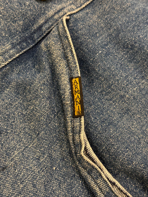 1980s Giorgio Armani shearling denim coat