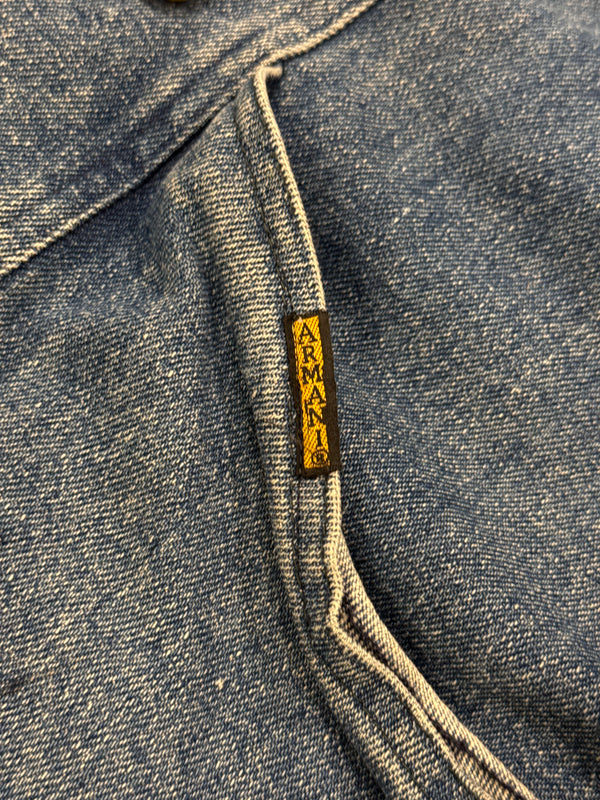 1980s Giorgio Armani shearling denim coat