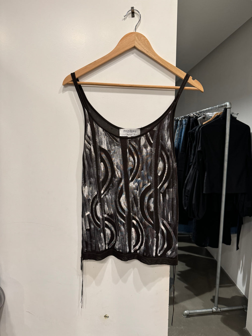 S/S2002 Yves Saint Laurent rive gauche by Tom Ford runway painted tank top