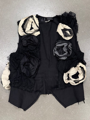 S/S2005 Comme des Garçons 3D floral appliqué vest