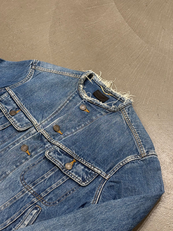 2020s Saint Laurent raw-cut denim jacket